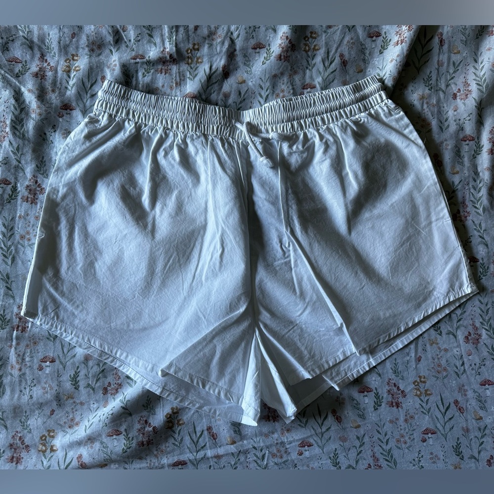 Weekday white cotton shorts